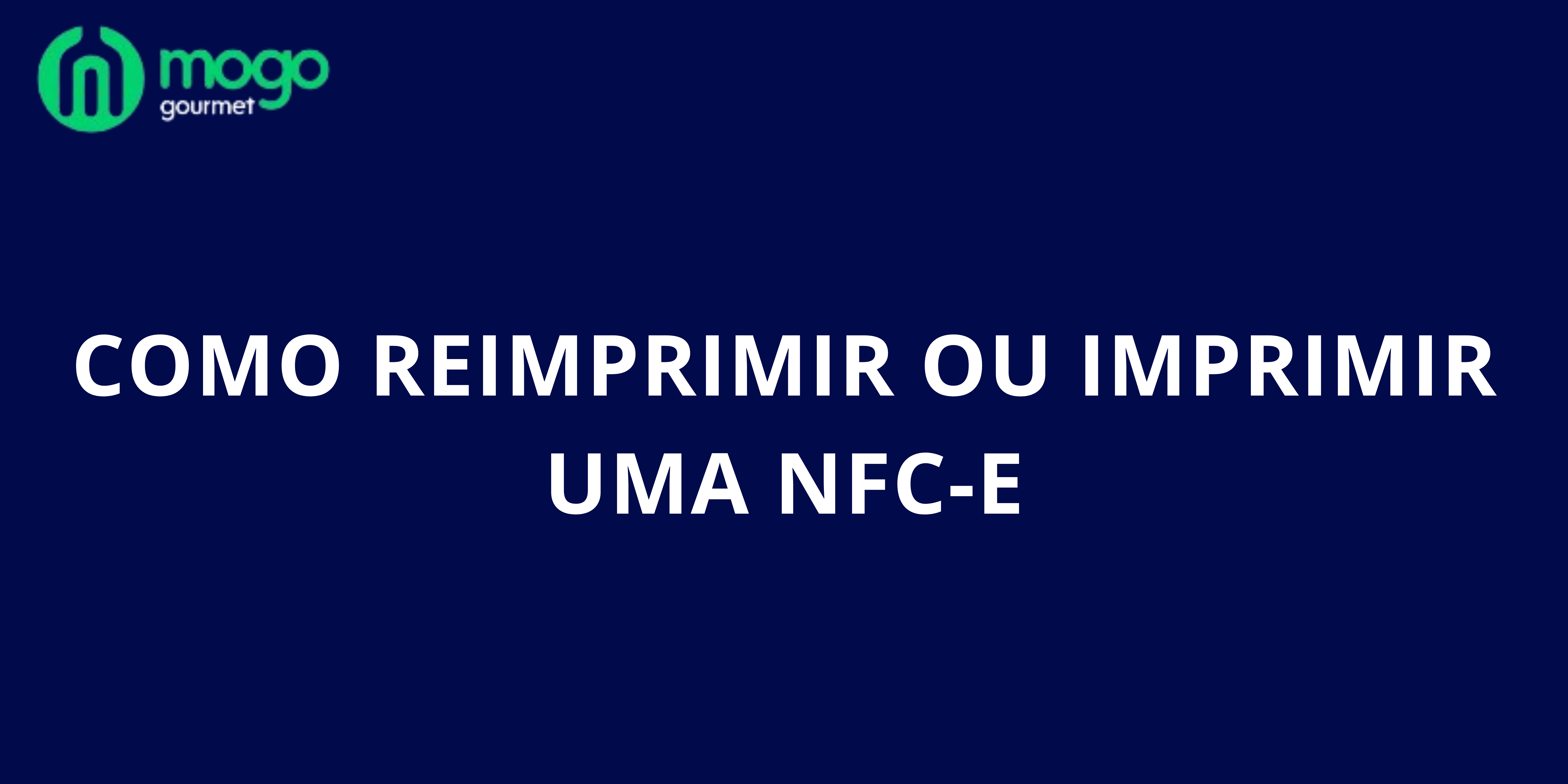 Como Reimprimir ou Cancelar uma NFC-e